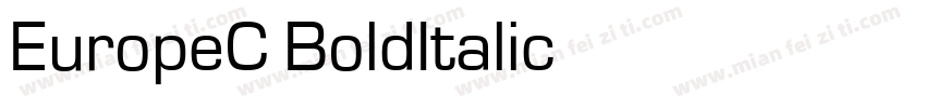 EuropeC BoldItalic字体转换